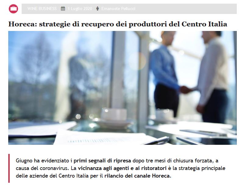 Horeca: strategie di recupero dei produttori del Centro Itala
