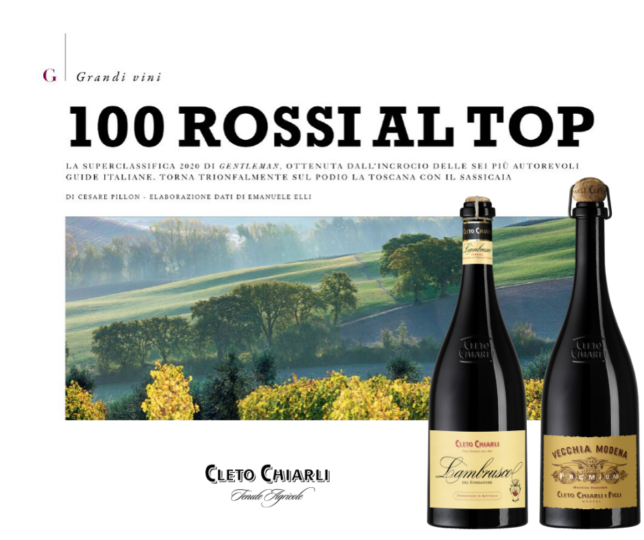 Due Lambrusco Cleto Chiarli tra i 100 migliori vini rossi italiani
